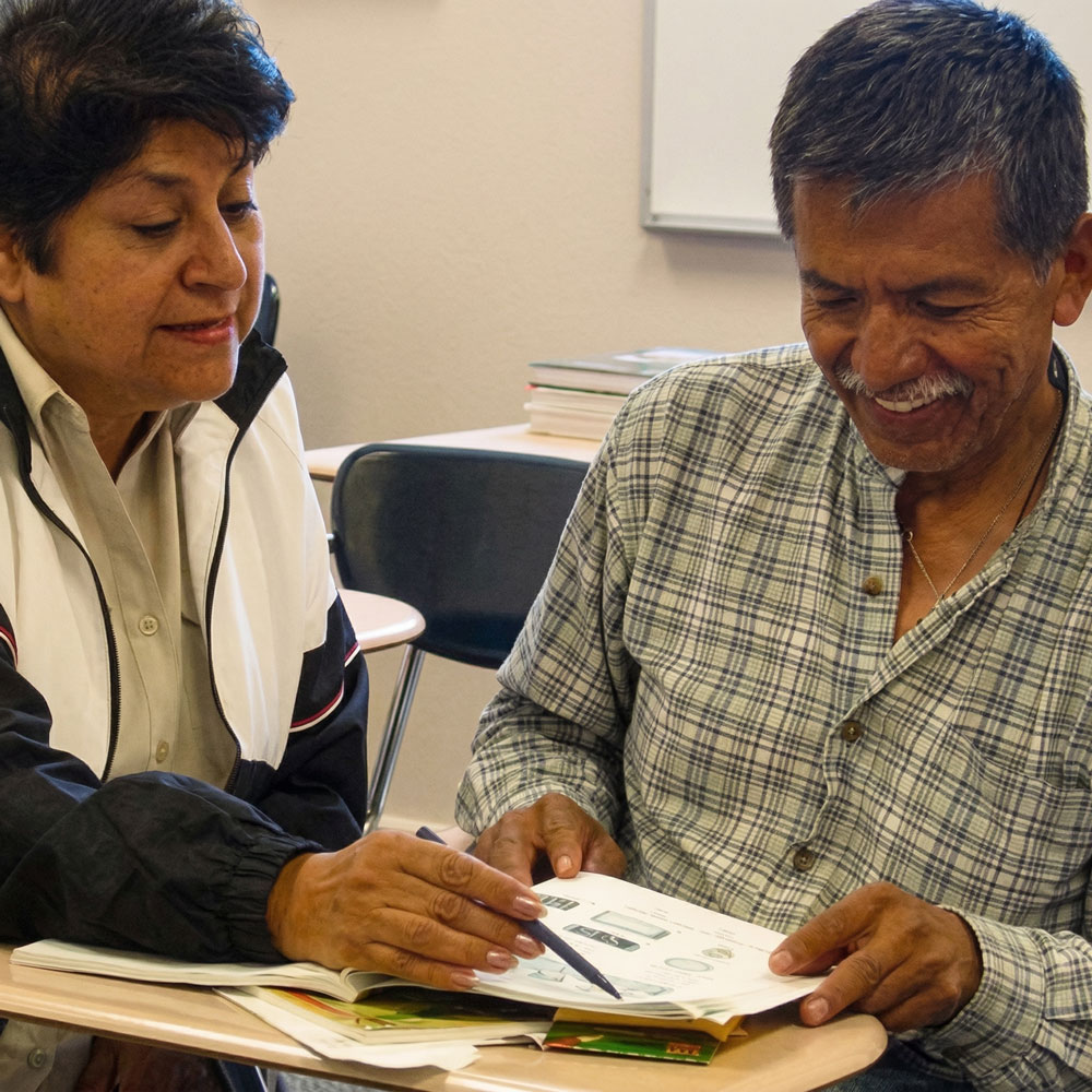 The Food & Care Coalition lobby and reception area, open to all day service patrons