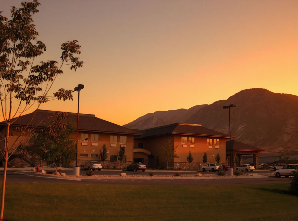 Food & Care Coalition building with Wasatch Mountains in Provo, Utah