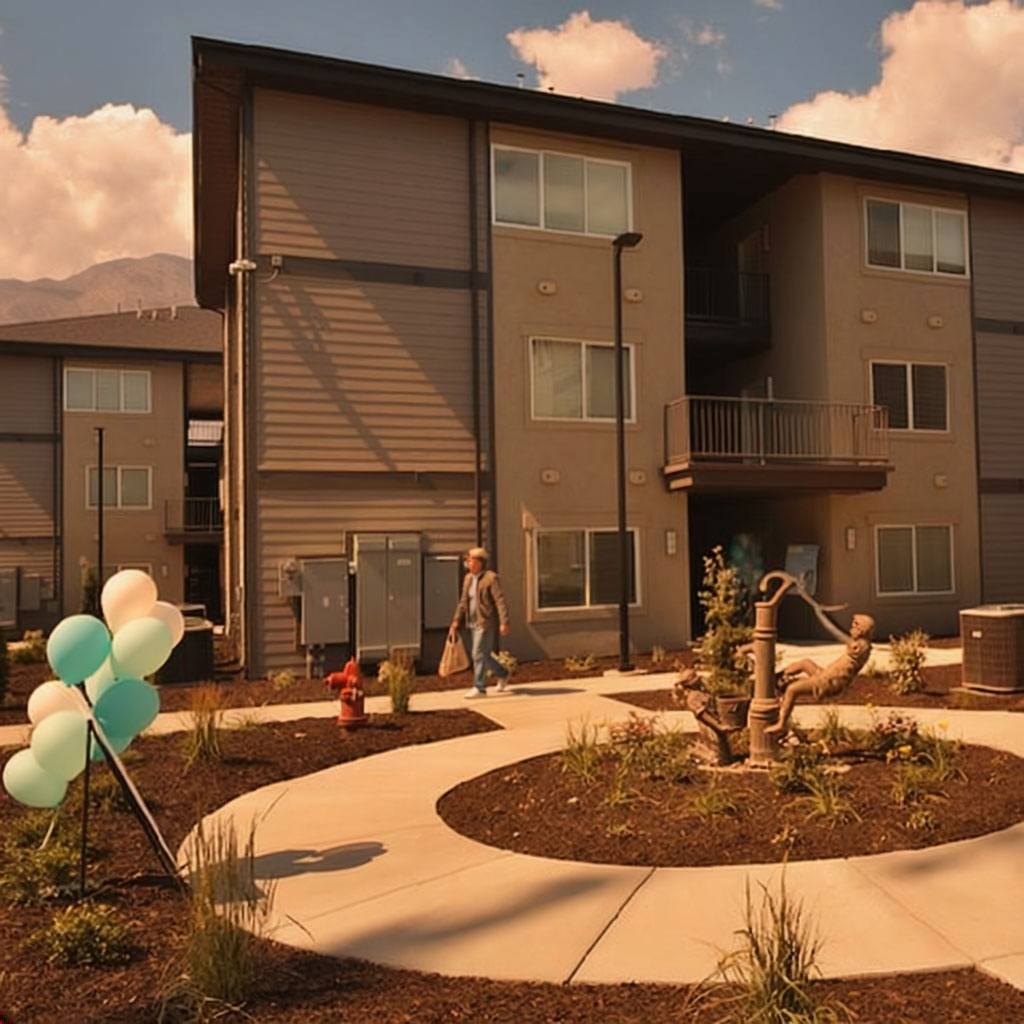 Modern apartment interior in Food & Care Coalition transitional housing